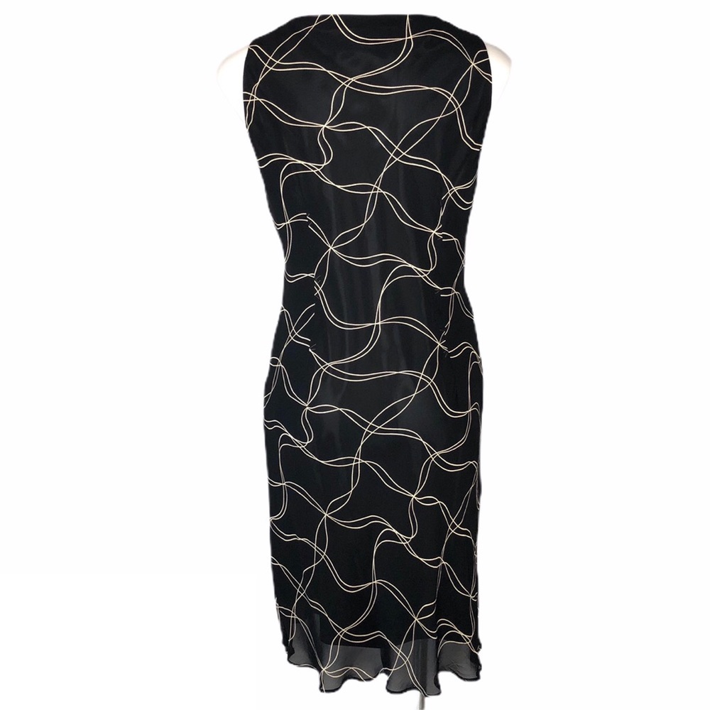 Evan-Picone Black & Cream Print Sheath Dress - Picture 5 of 8